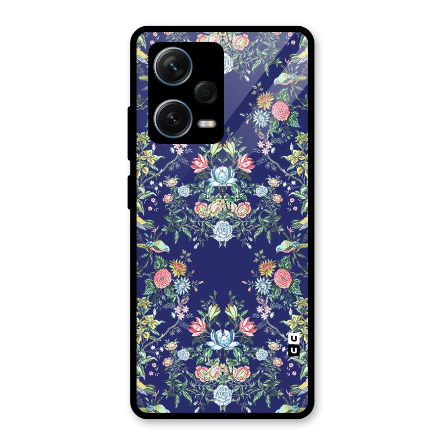 Little Flowers Pattern Glass Back Case for Redmi Note 12 Pro Plus 5G
