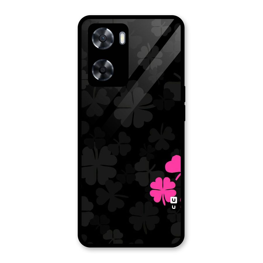 Little Pink Flower Glass Back Case for Oppo A57 2022