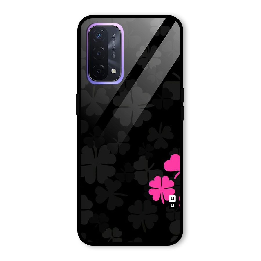 Little Pink Flower Glass Back Case for Oppo A74 5G