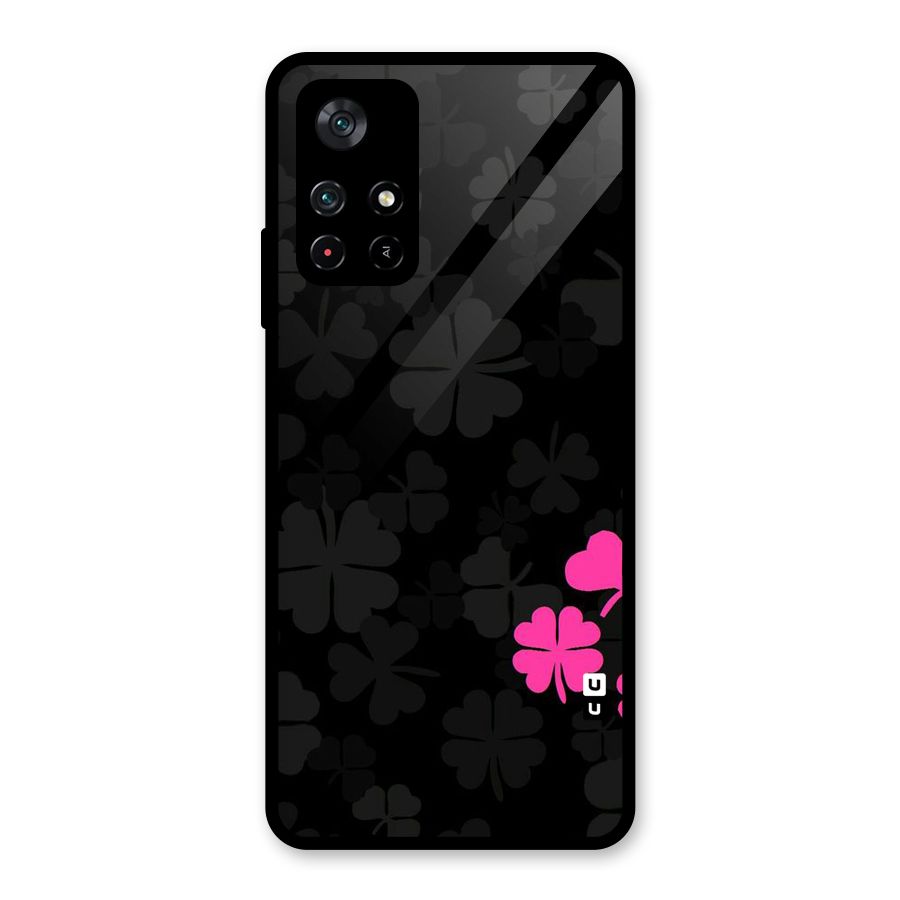 Little Pink Flower Glass Back Case for Poco M4 Pro 5G