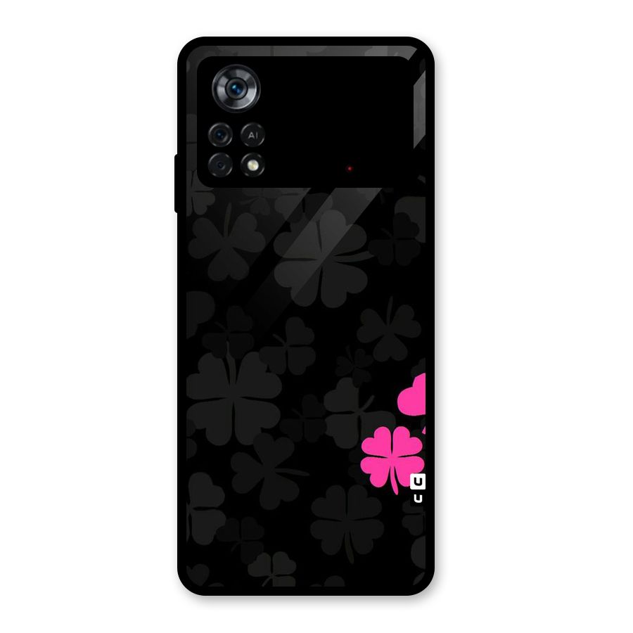 Little Pink Flower Glass Back Case for Poco X4 Pro 5G