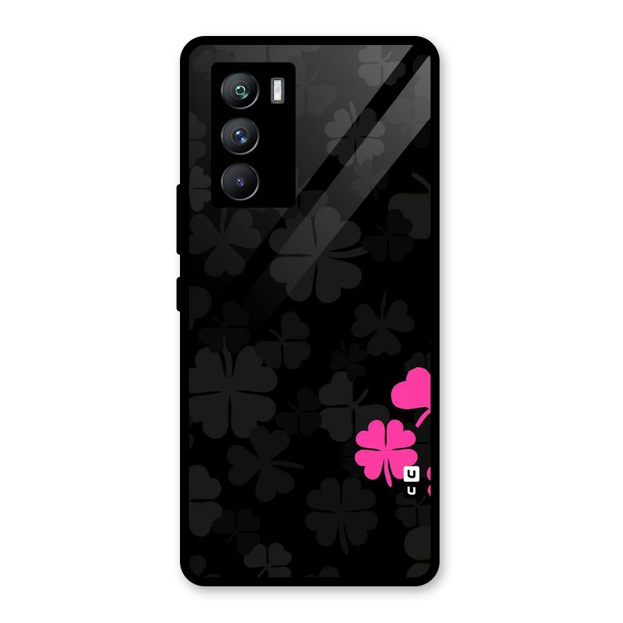Little Pink Flower Glass Back Case for Vivo iQOO 9 SE