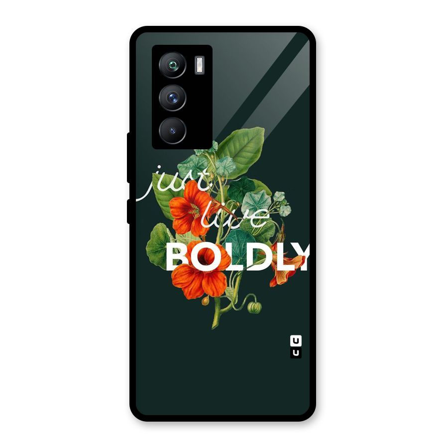 Live Boldly Glass Back Case for Vivo iQOO 9 SE