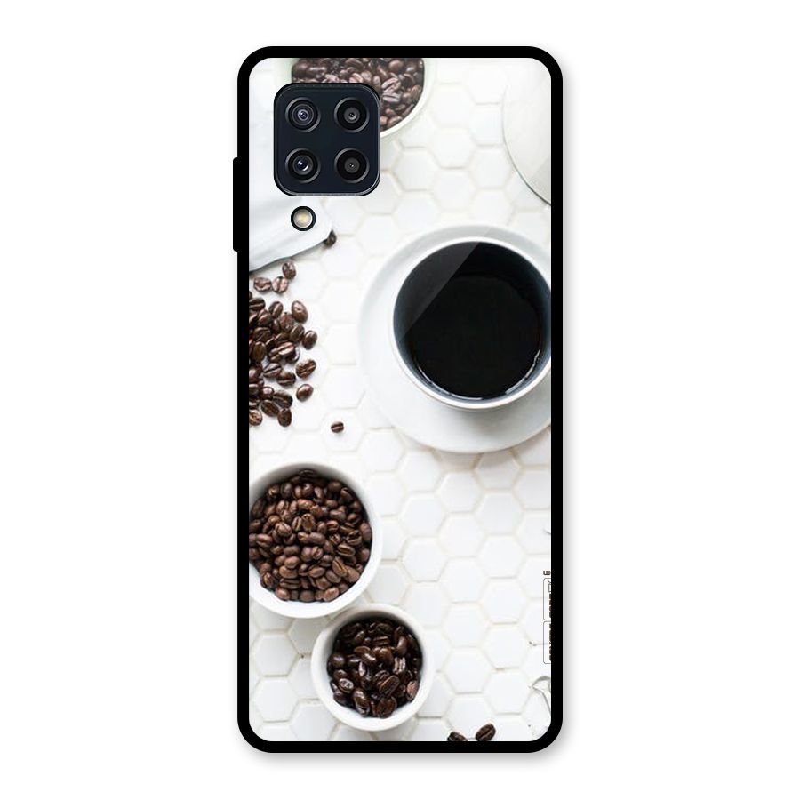 Live Coffee Glass Back Case for Galaxy M32