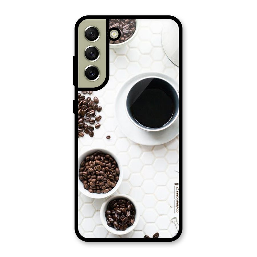 Live Coffee Glass Back Case for Galaxy S21 FE 5G