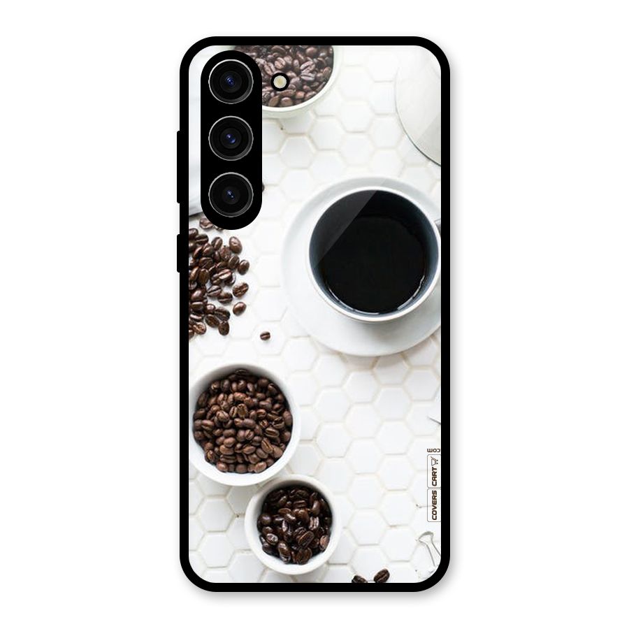 Live Coffee Glass Back Case for Galaxy S23 Plus