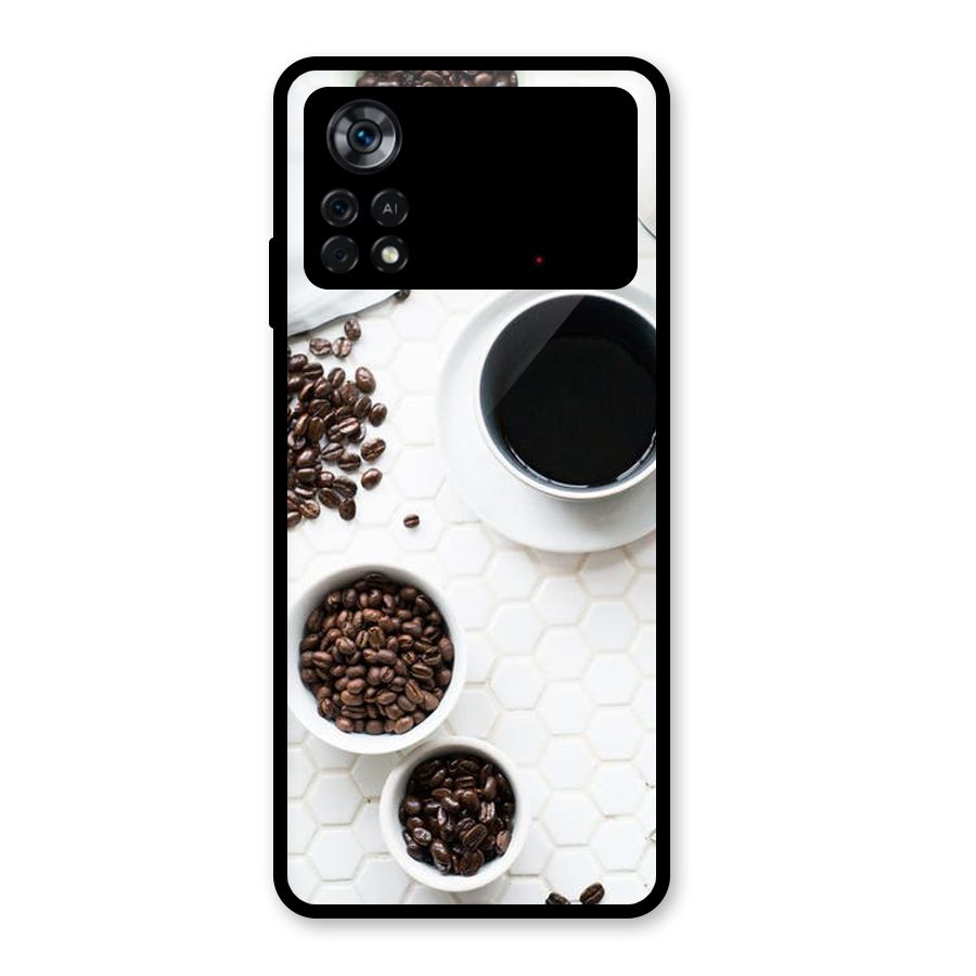 Live Coffee Glass Back Case for Poco X4 Pro 5G