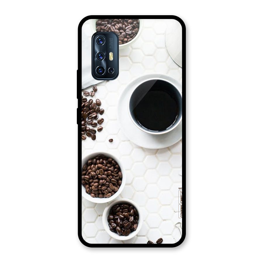 Live Coffee Glass Back Case for Vivo V17