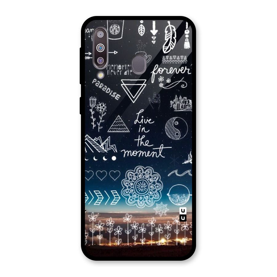 Live In The Moment Glass Back Case for Galaxy M30