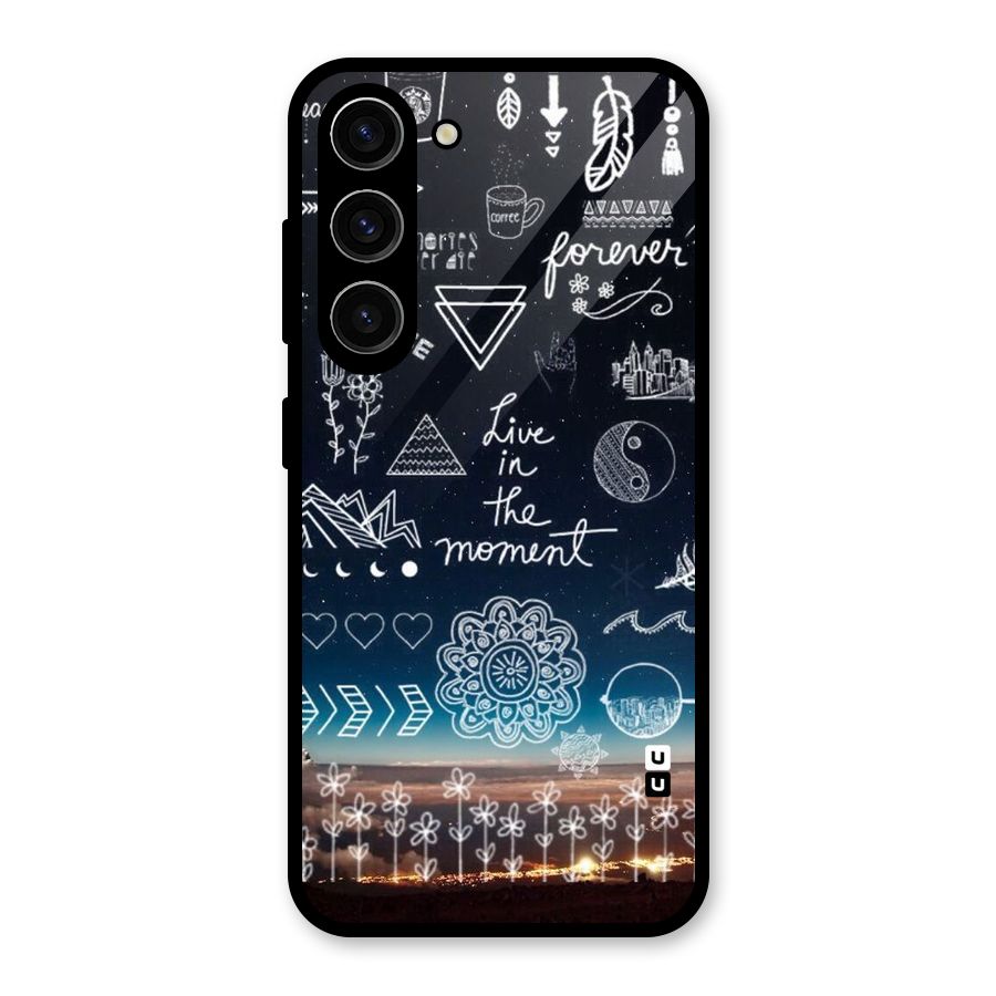Live In The Moment Glass Back Case for Galaxy S23