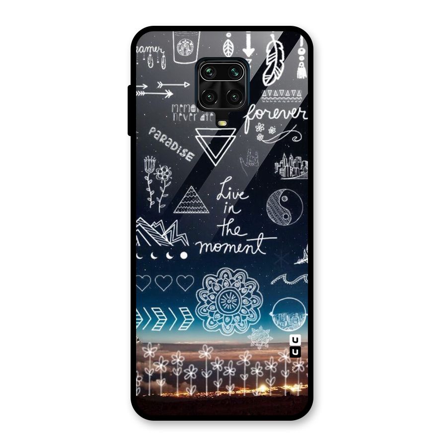Live In The Moment Glass Back Case for Poco M2 Pro