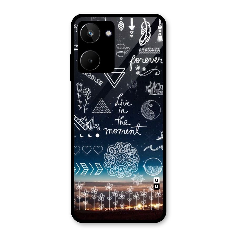 Live In The Moment Glass Back Case for Realme 10