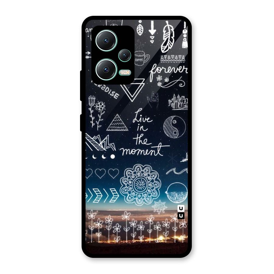 Live In The Moment Glass Back Case for Redmi Note 12 5G