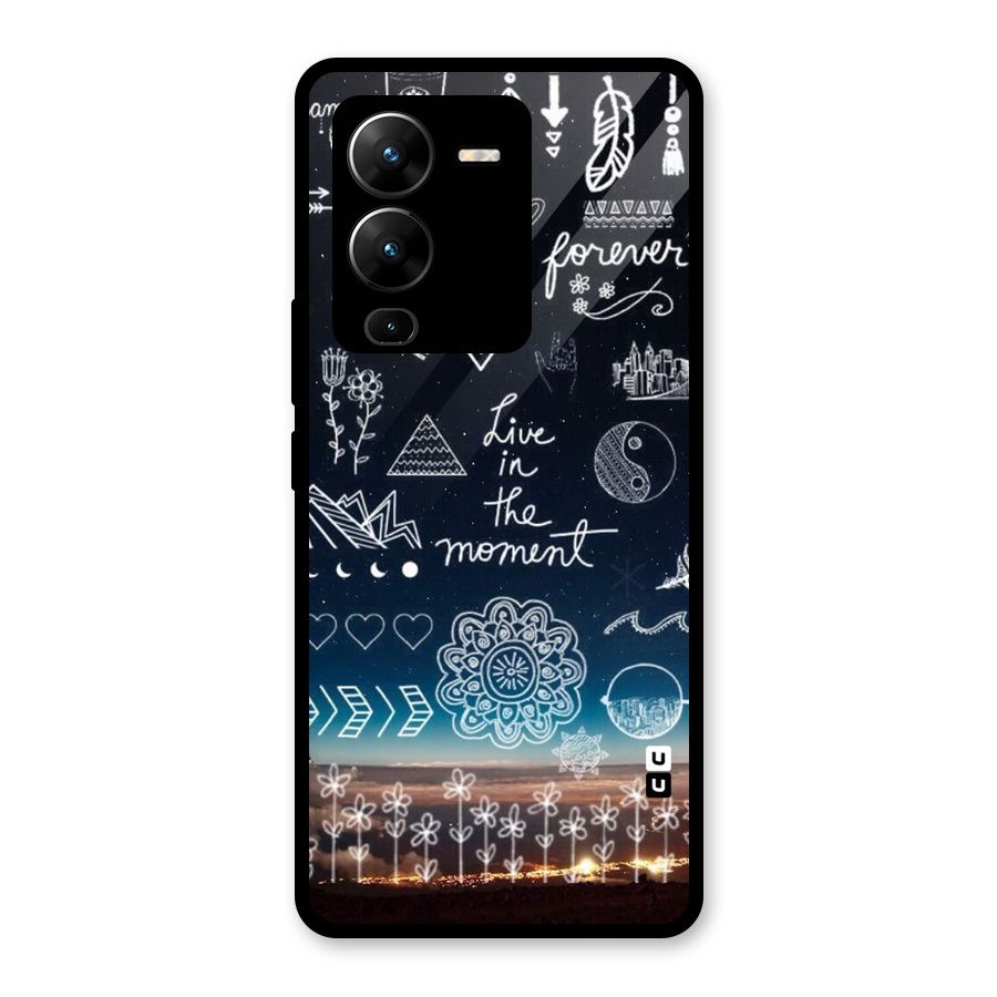 Live In The Moment Glass Back Case for Vivo V25 Pro