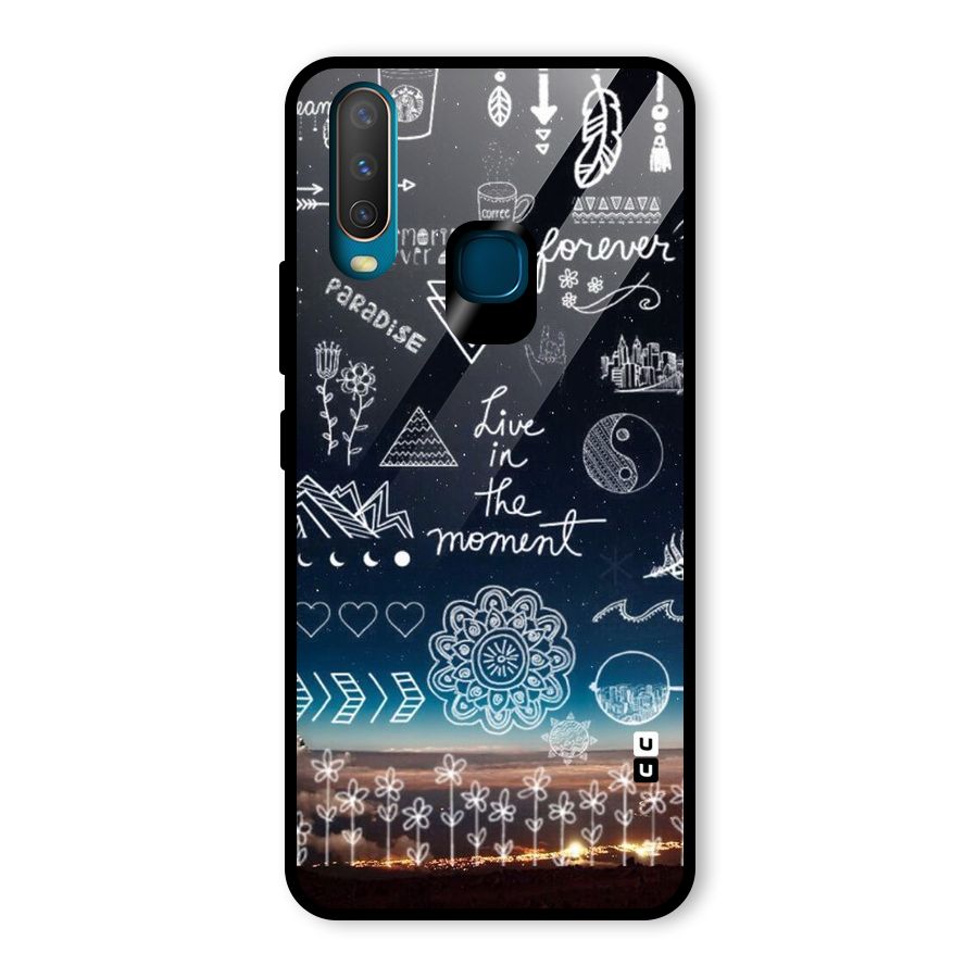 Live In The Moment Glass Back Case for Vivo Y15