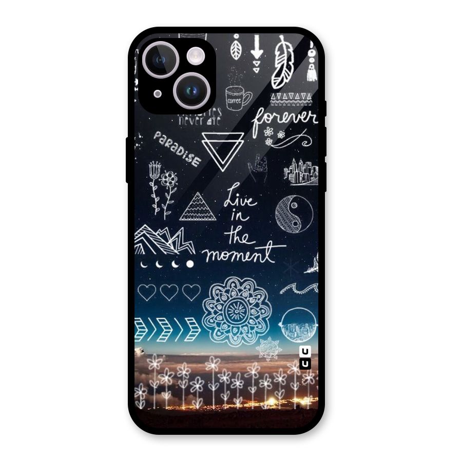 Live In The Moment Glass Back Case for iPhone 14 Plus