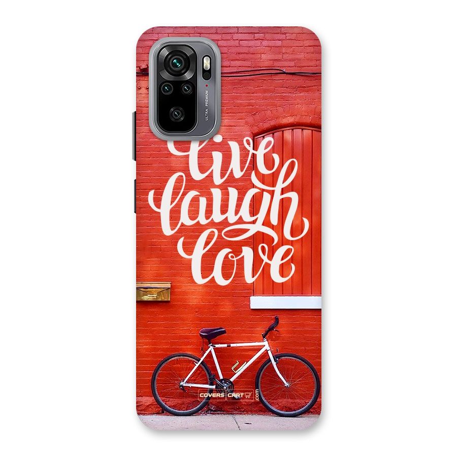 Live Laugh Love Back Case for Redmi Note 10