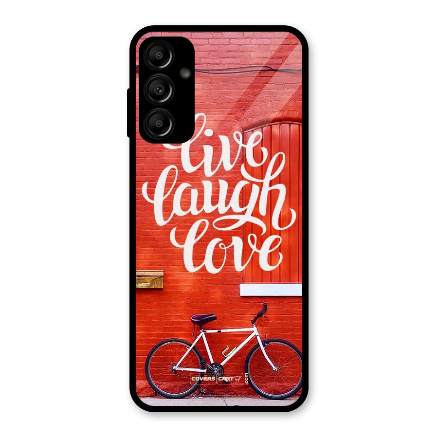 Live Laugh Love Glass Back Case for Galaxy A14 5G
