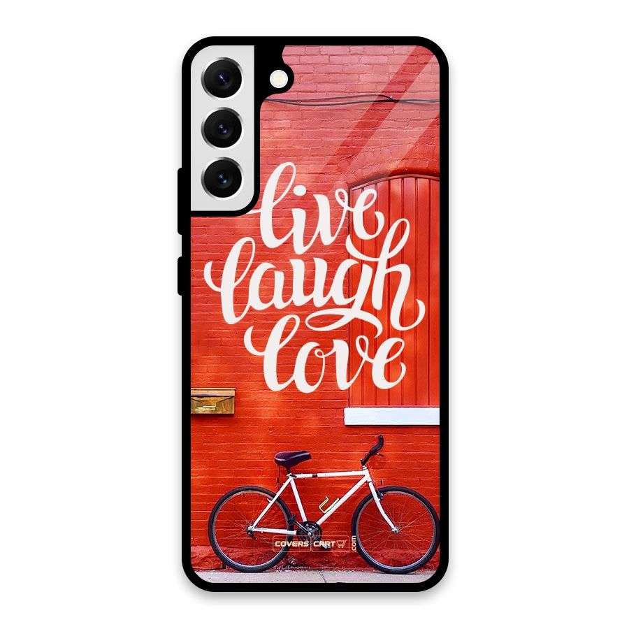 Live Laugh Love Glass Back Case for Galaxy S22 Plus 5G
