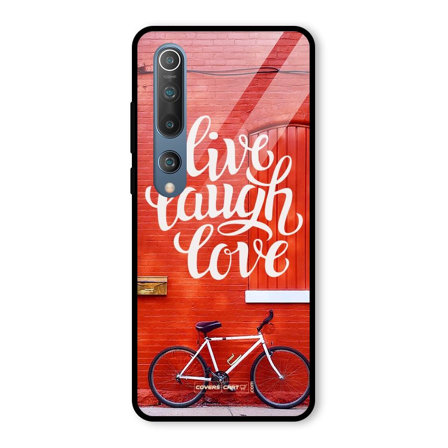 Live Laugh Love Glass Back Case for Mi 10