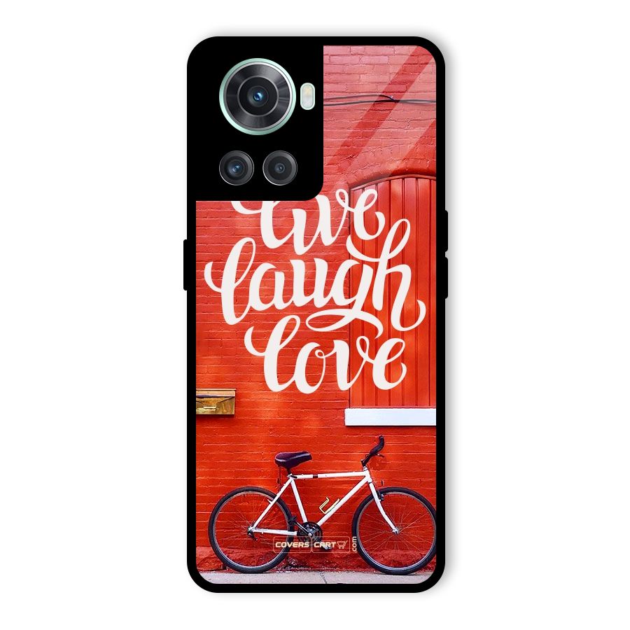 Live Laugh Love Glass Back Case for OnePlus 10R