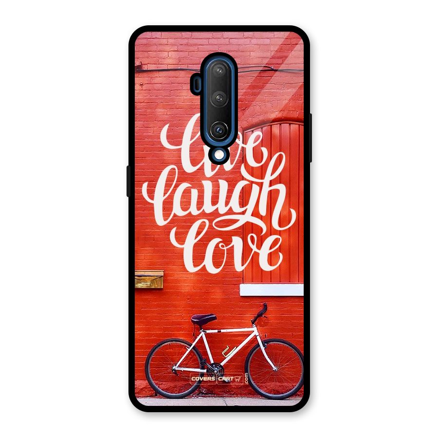 Live Laugh Love Glass Back Case for OnePlus 7T Pro