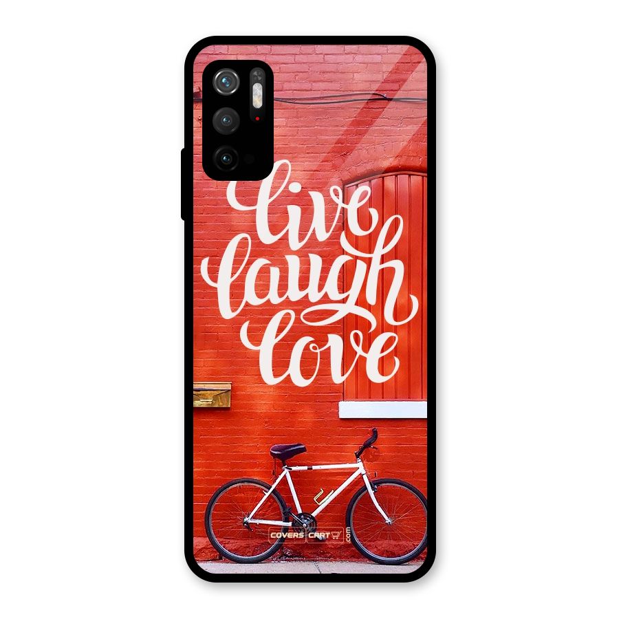 Live Laugh Love Glass Back Case for Poco M3 Pro 5G