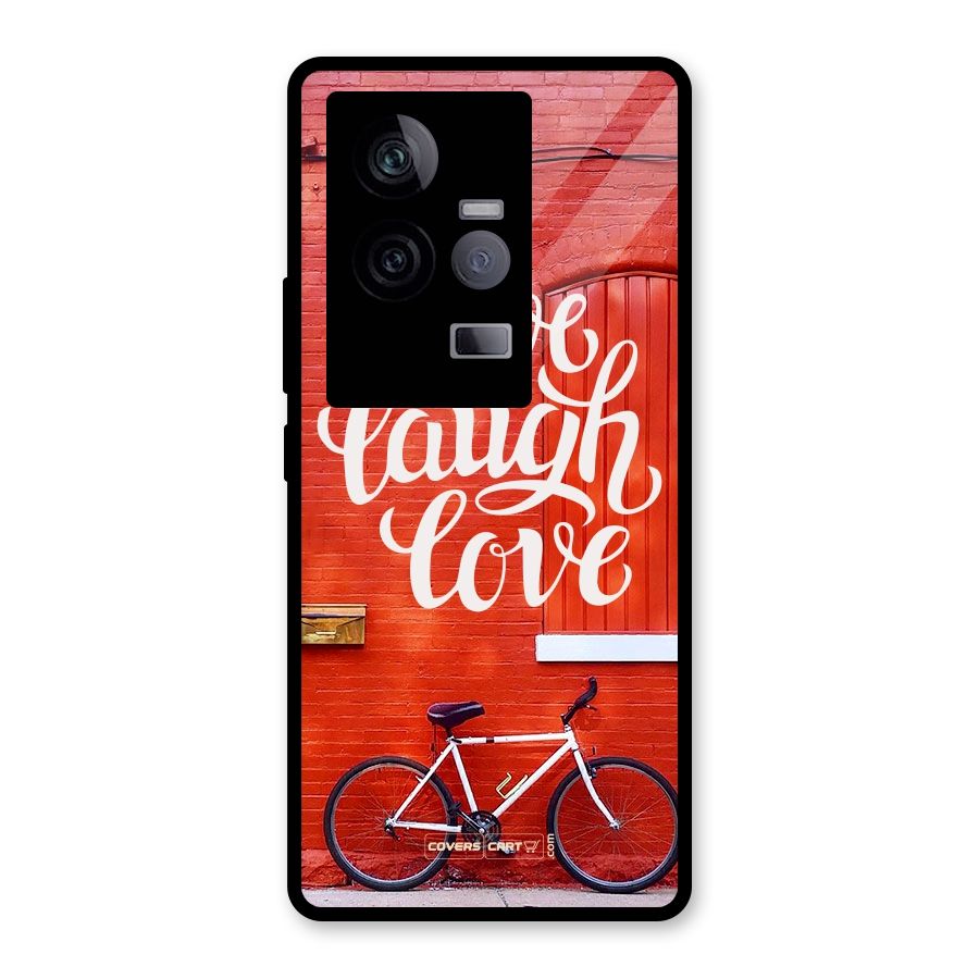 Live Laugh Love Glass Back Case for Vivo iQOO 11 5G