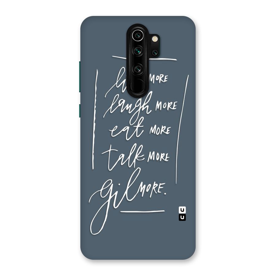 Live Laugh More Back Case for Redmi Note 8 Pro
