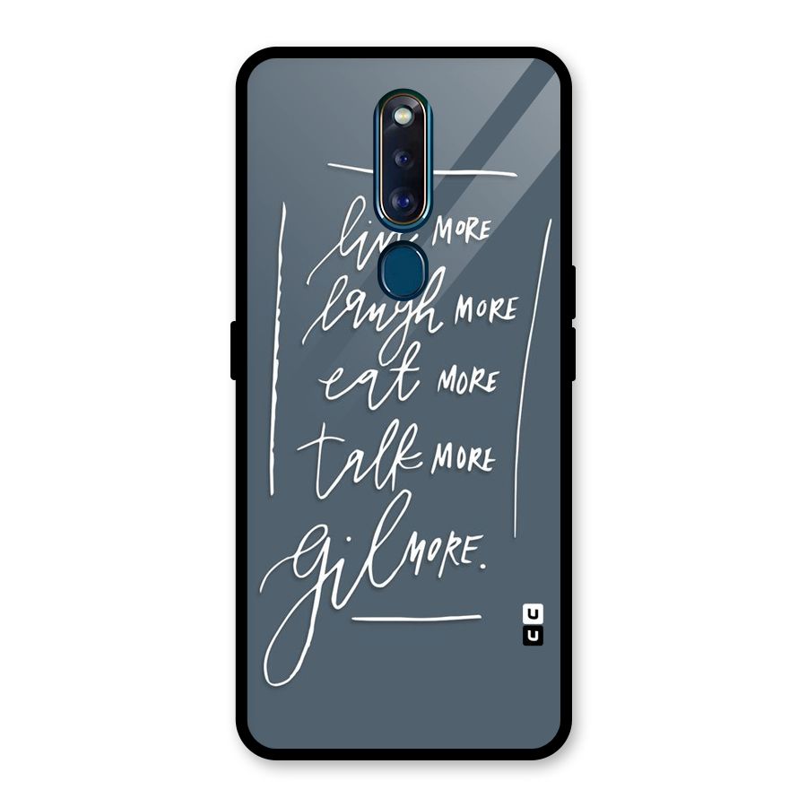 Live Laugh More Glass Back Case for Oppo F11 Pro