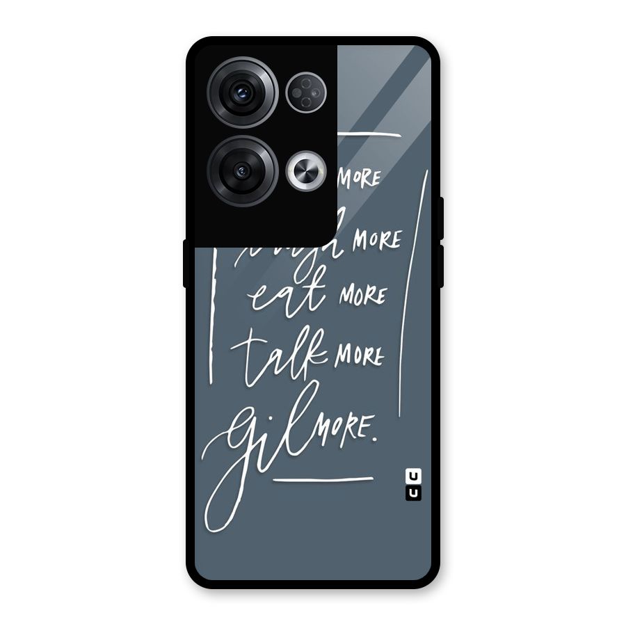 Live Laugh More Glass Back Case for Oppo Reno8 Pro 5G