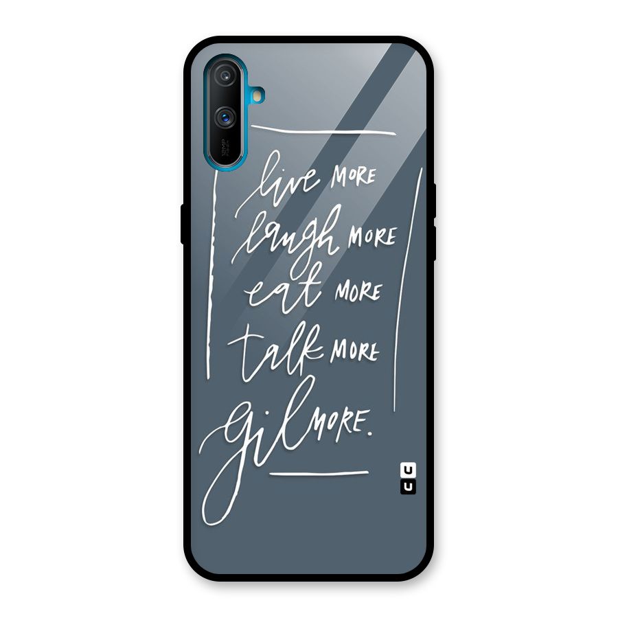 Live Laugh More Glass Back Case for Realme C3