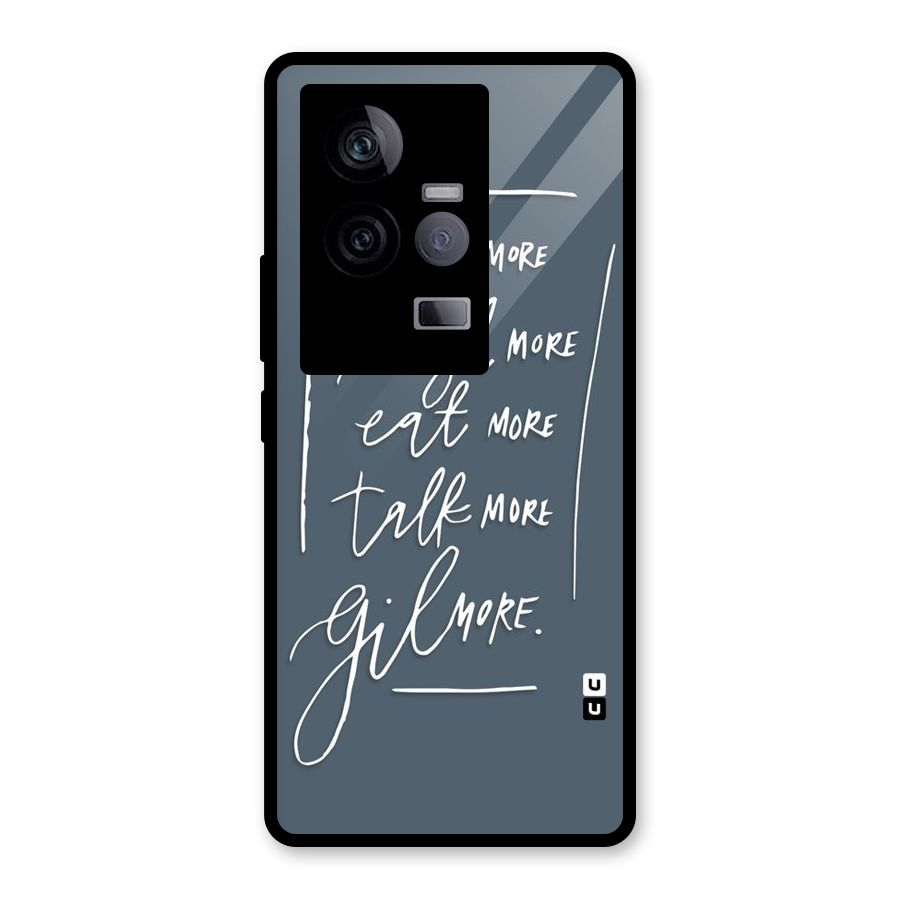 Live Laugh More Glass Back Case for Vivo iQOO 11 5G