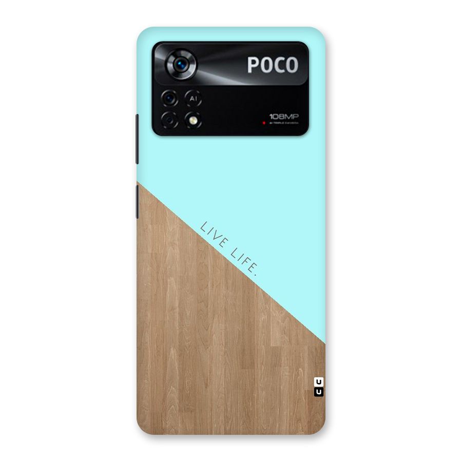 Live Life Back Case for Poco X4 Pro 5G