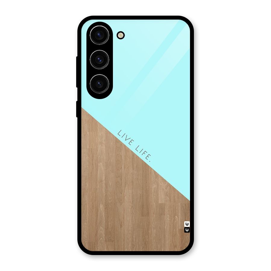 Live Life Glass Back Case for Galaxy S23 Plus