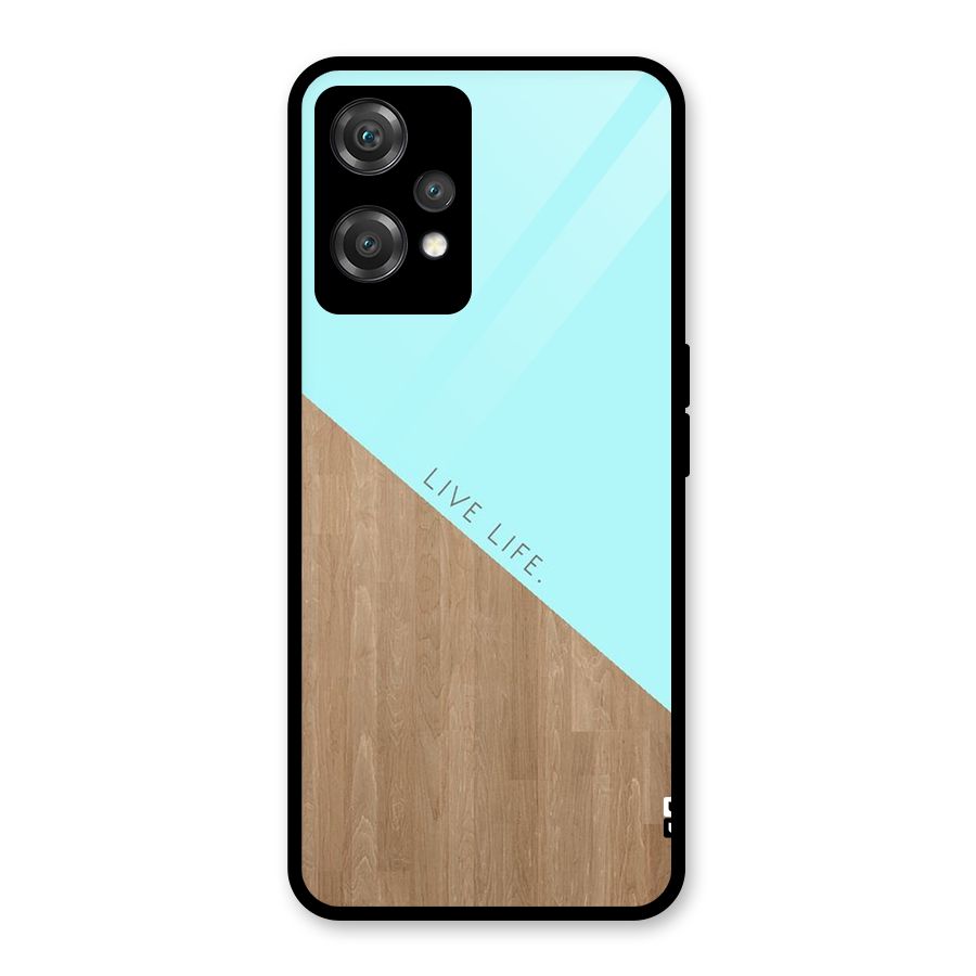 Live Life Glass Back Case for OnePlus Nord CE 2 Lite 5G
