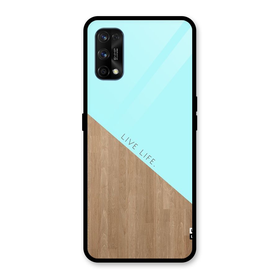 Live Life Glass Back Case for Realme 7 Pro