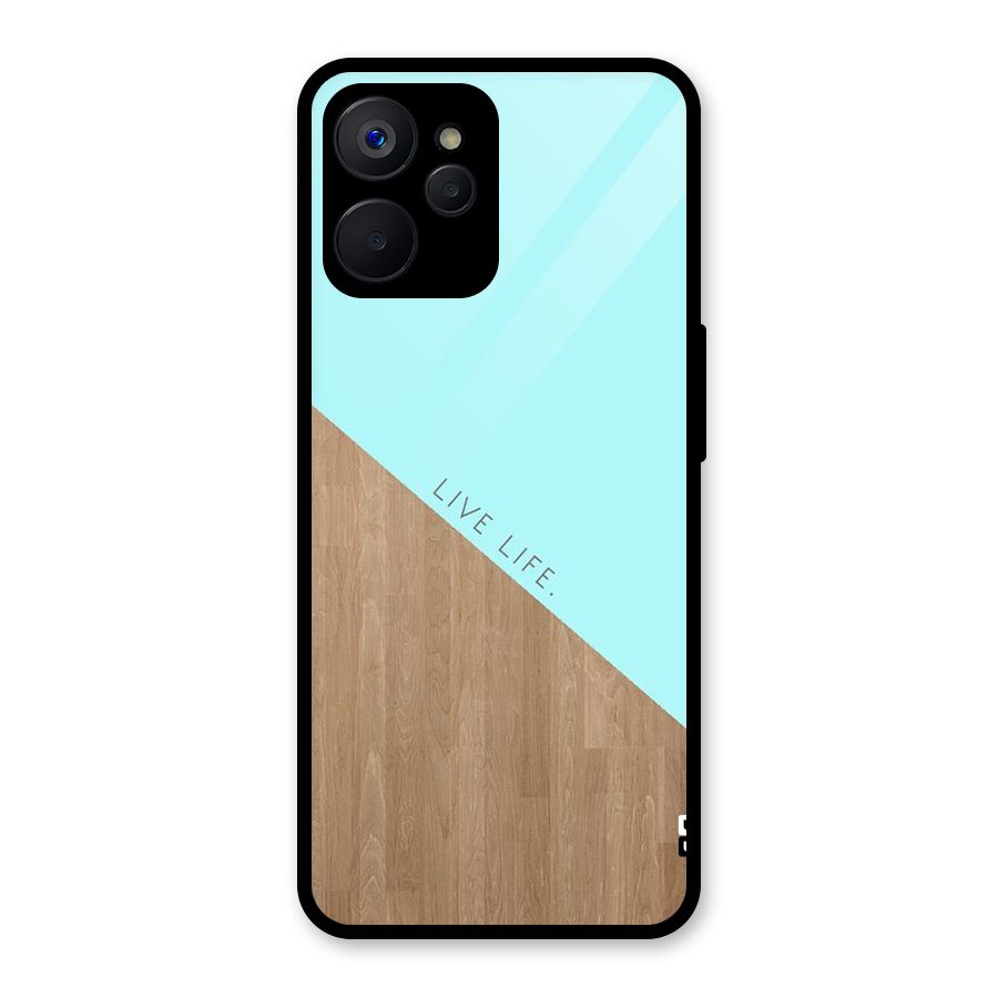 Live Life Glass Back Case for Realme 9i 5G