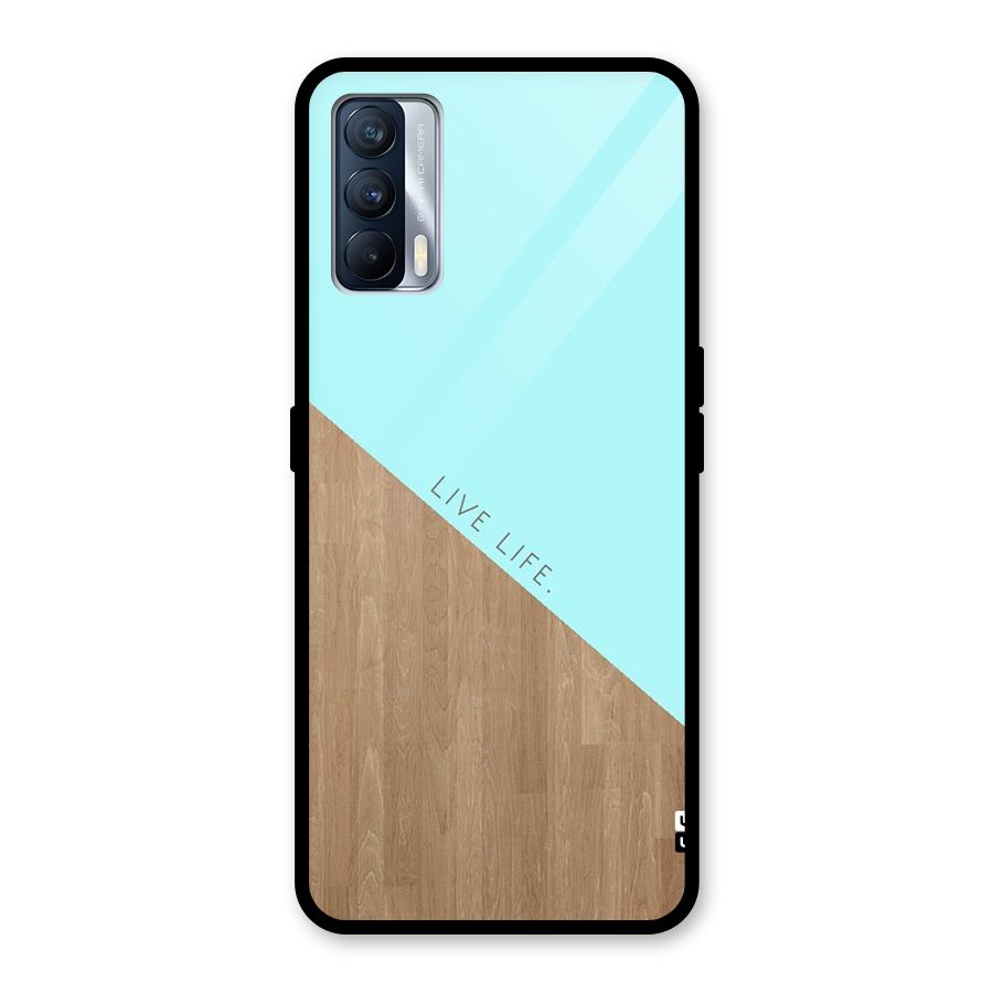 Live Life Glass Back Case for Realme X7