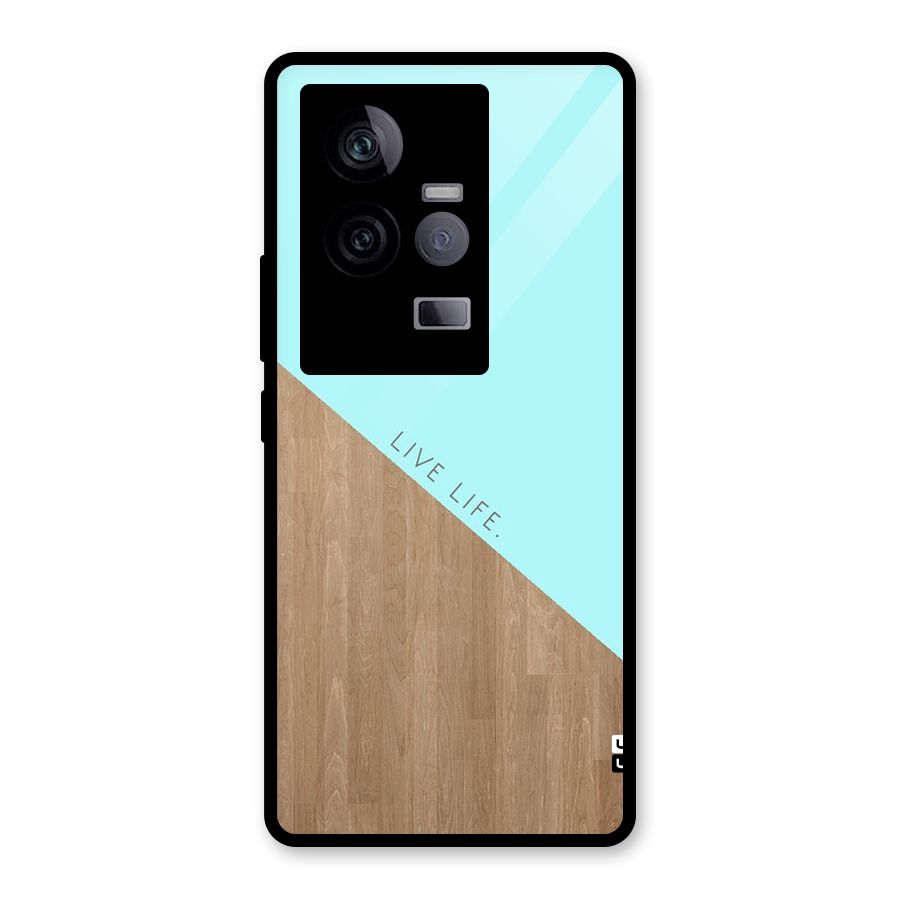 Live Life Glass Back Case for Vivo iQOO 11 5G