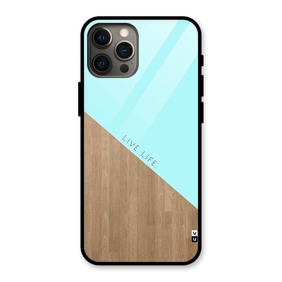 Live Life Glass Back Case for iPhone 12 Pro Max