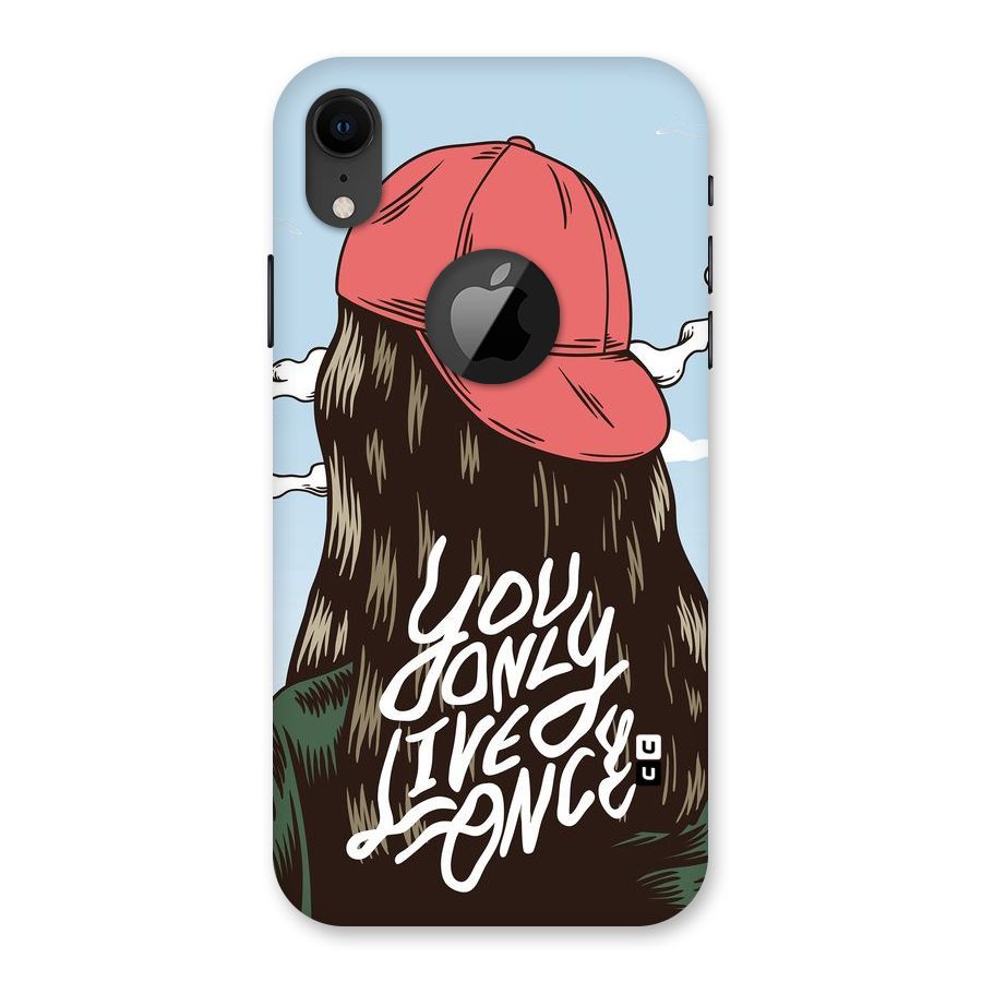 Live Once Back Case for iPhone XR Logo Cut