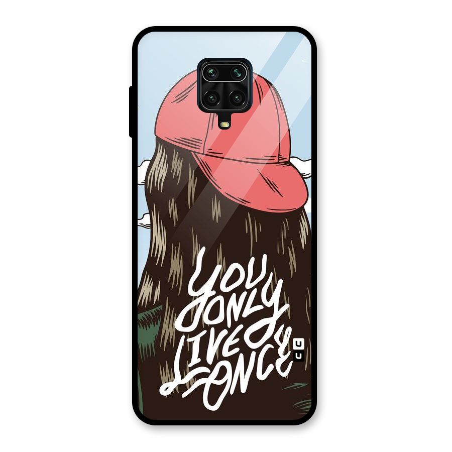 Live Once Glass Back Case for Poco M2 Pro