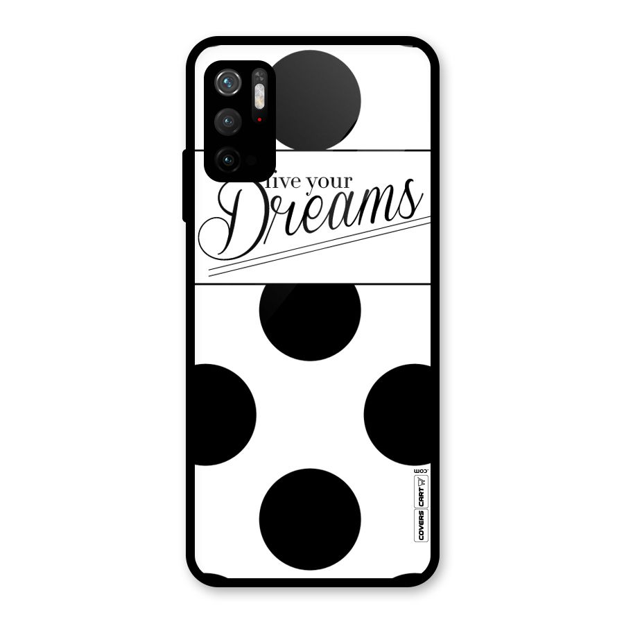 Live Your Dreams Glass Back Case for Poco M3 Pro 5G