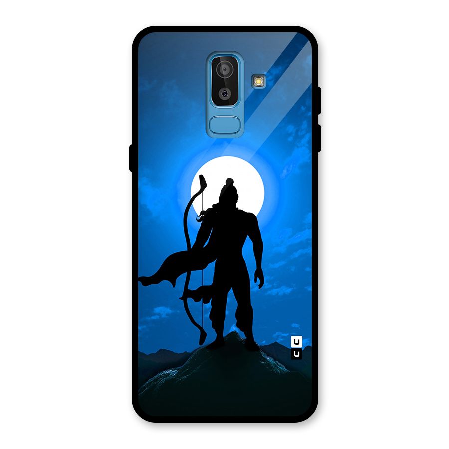 Lord Ram Illustration Glass Back Case for Galaxy J8