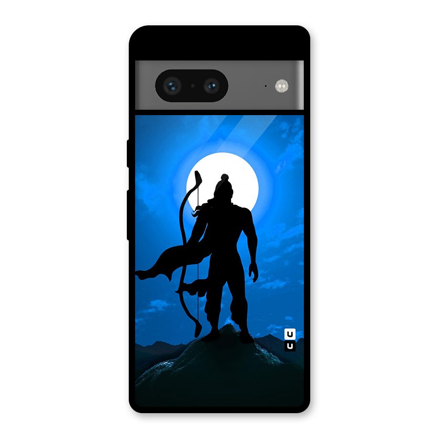 Lord Ram Illustration Glass Back Case for Google Pixel 7