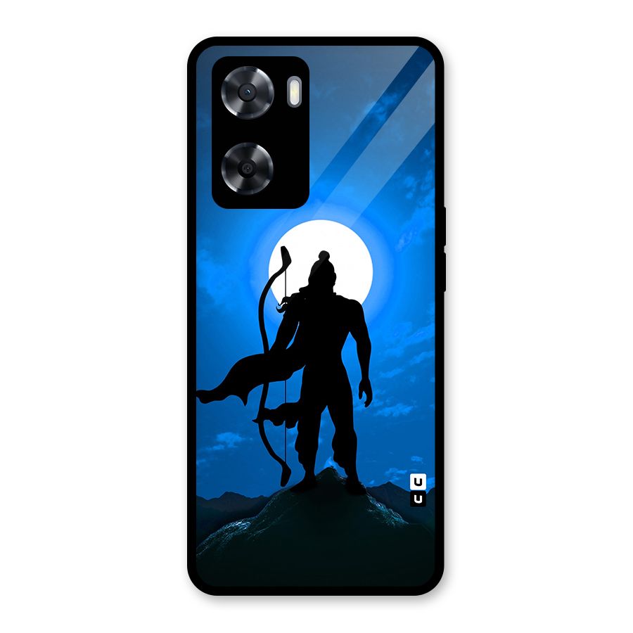 Lord Ram Illustration Glass Back Case for Oppo A57 2022