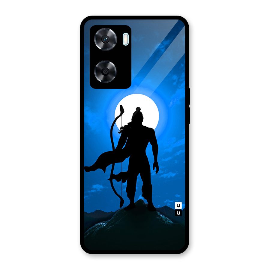 Lord Ram Illustration Glass Back Case for Oppo A77
