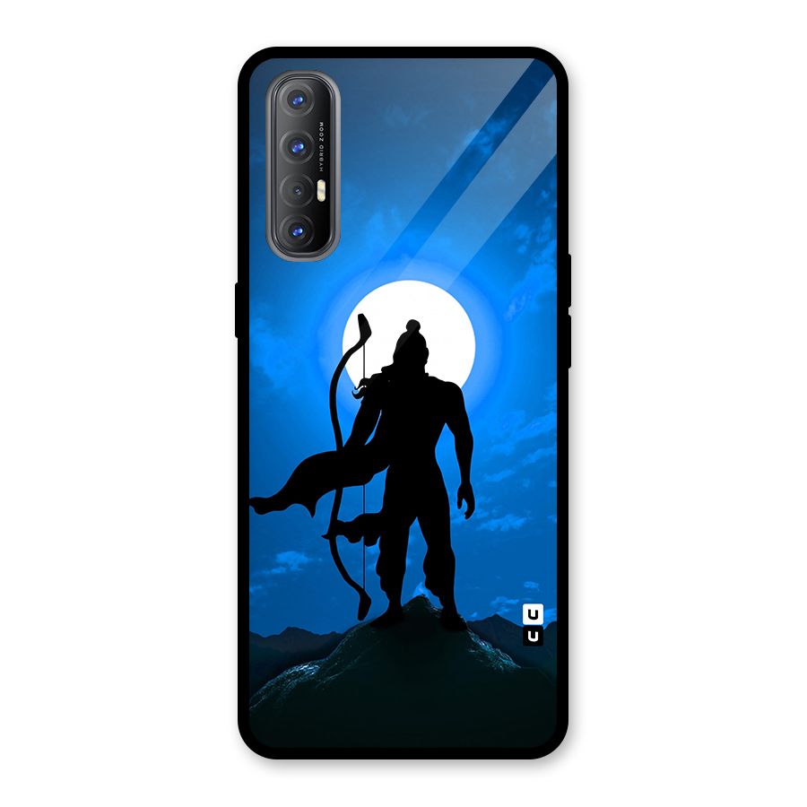 Lord Ram Illustration Glass Back Case for Oppo Reno3 Pro