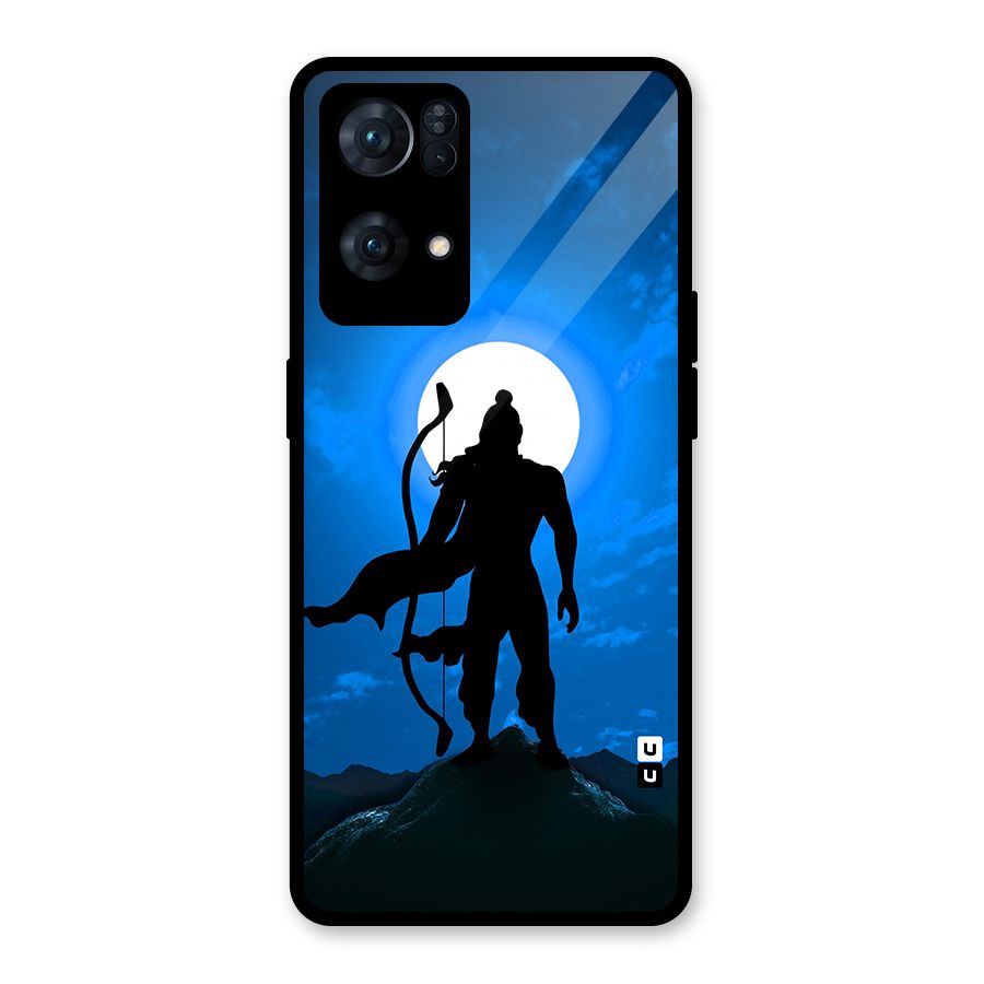 Lord Ram Illustration Glass Back Case for Oppo Reno7 Pro 5G